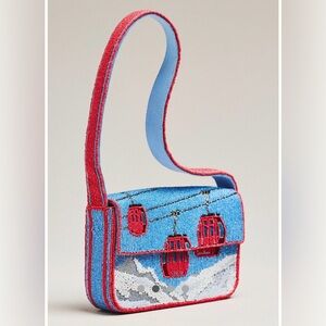 The Fiona Beaded Blue and Red Anthropologie Bag